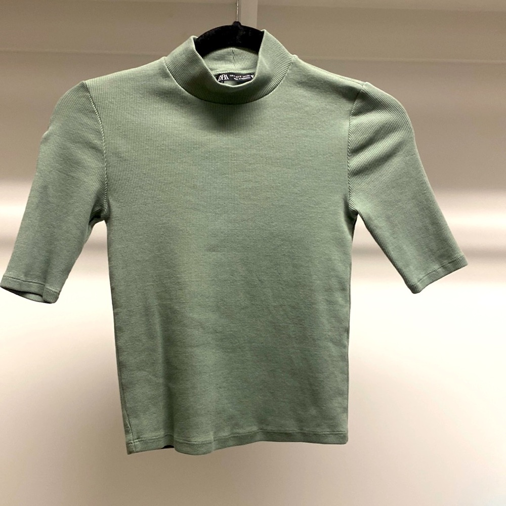 Turtleneck short sleeve top